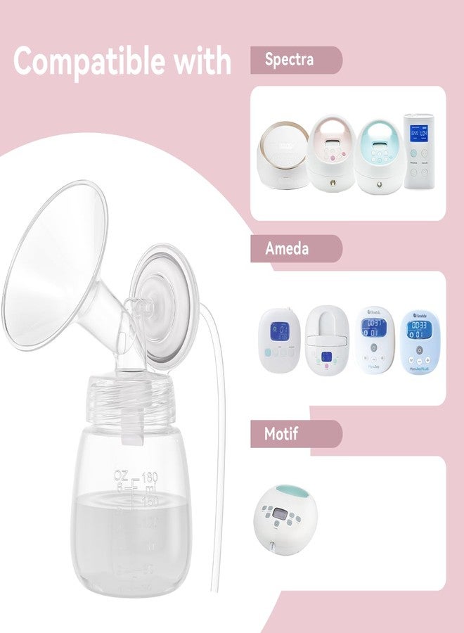 TOVVILD Replacement Pump Bottles for Spectra/Motif Luna/Most Wide-Mouth Flanges, S1 S2 Milk Storage Bottle for Pumping, 6oz/180ml - Image 3